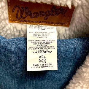 Brand new Wrangler fleece lined coat size is XXL